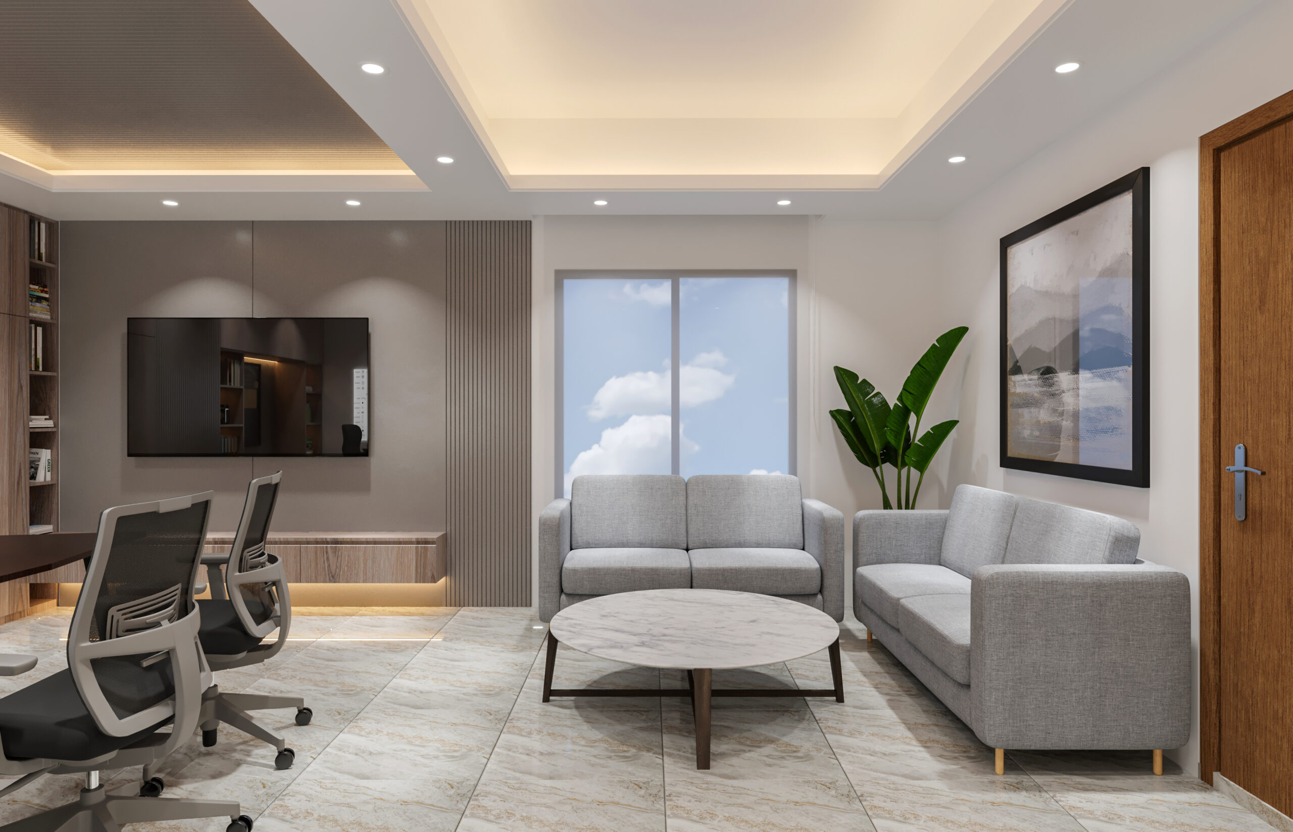 Living and dining interior design project